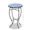Baxton Studio Gaenor ModernBlack Metal and Blue Glass Plant Stand 193-12108-ZORO - alternate 8